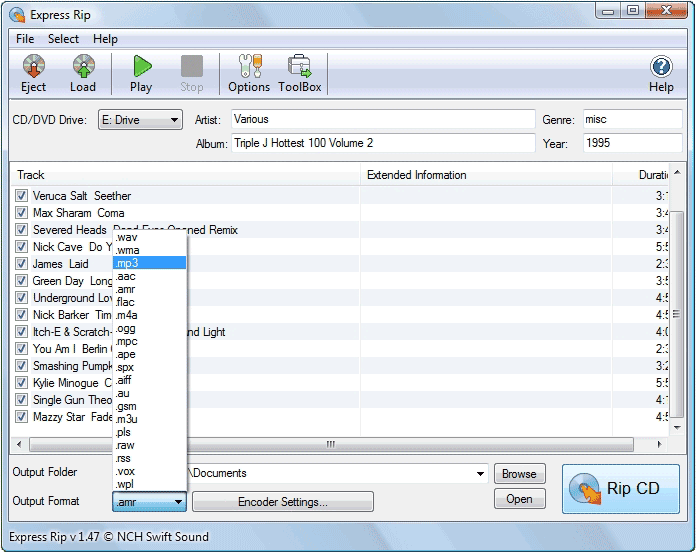 Express Rip CD Ripper Screenshot